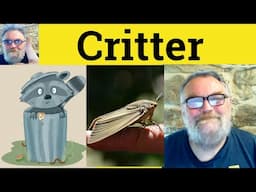 😎 Critter Meaning - Critter Definition - Critter Defined - Critters Examples - Critter Means Critter