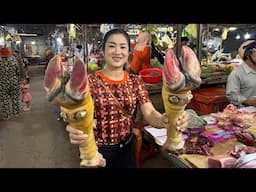 Market show: Have you ever cooked it before? / Yummy cow legs recipe