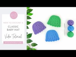 Quick & Easy Crochet Baby Hat! How to Crochet a Newborn Baby Hat Crochet Pattern Step by Step