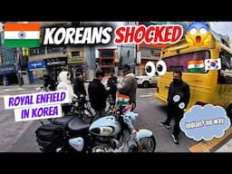 🇰🇷KOREAN SHOCKED to see Royal Enfield for the First Time… 😱🇮🇳 | bullet in Korea