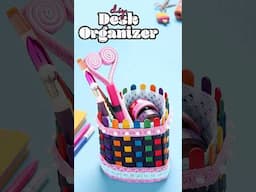 DIY Heart Shaped Popsicle Sticks Pencil Stand #diy #deskorganizer #craftideas