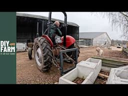 WINTER JOBS ON THE FARM - New troughs and leaky tyres!