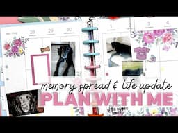 MEMORY SPREAD PLAN WITH ME | CLASSIC VERTICAL HAPPY PLANNER | KELL OF A PLAN AMBER PLANS HER DAY