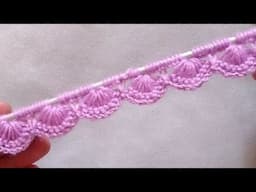 Easy Knitting Border design for Sweater, Jacket, Frock/ Scalloped edge