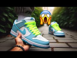 HOW TO LACE NIKE DUNK LOW 1s LOOSELY🔥 with double laces, Shoe Lacing Styles