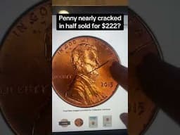 Penny Nearly CRACKED IN HALF Sells For TWO HUNDRED Dollars? $200+ Shield Cent Error! #lincolncent