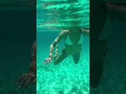 Breathtaking Freediving in the Bahamas: Girl Underwater ASMR Swimming #bestbeaches #cute #beachvibes