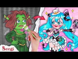 From Fiona to Miku Glow Up!? Epic Transformation Gone Wrong and Back! -  Stop Motion Makeup