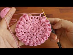 Stunning & Easy 3D Flower Crochet Coaster | DIY Lace Doily Tutorial