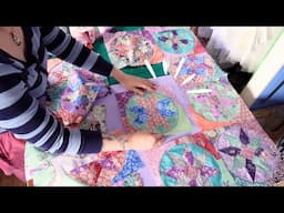 Making progress on my first quilt! + cosy sewing vlog