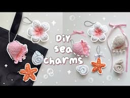 ♡ Crochet Sea Charms Tutorial | Beginner Friendly |Crochet Easy Keychains ♡