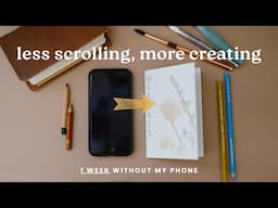 swapping my phone for a sketchbook zine | new art supplies (vlog)
