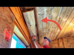 This Barn Loft will be My Office: Blue Pine Shiplap Ceiling: Build #9