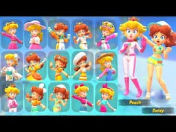 Mario Kart World - All Peach & Daisy Outfits