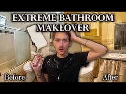 EXTREME BATHROOM MAKEOVER *Painting Everything Yellow*