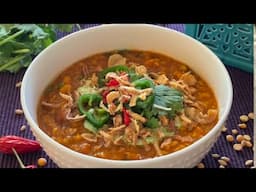 Vegetarian curry soup. A symphony of flavors and mouthfeels.