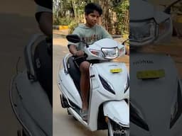 మా పిల్లల కోసం మేము కొన్న First bike new Activa Deluxe 2025 model #passion #activa #honda