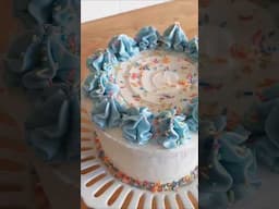 The most perfect 6 inch Vegan Vanilla Layer Cake. You need to try this recipe today! #vanillacake