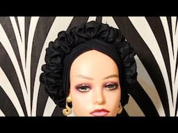 How to make trending ruffles turban cap #diy #diyfashion #howto #fashion #turtorial #beauty #ruffls