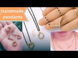 Jewellery making at home 🏠 S,V,U Heart Shape❤️ Pendants for Black Beads