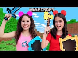 Valentina e Maria Clara brincam de MINECRAFT da vida real e Regras de Conduta