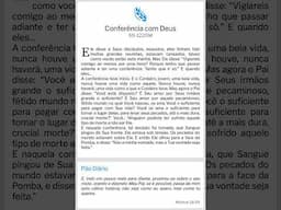 Pão Diário: Conferência com Deus - WMB