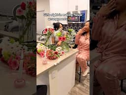 GIRLS NIGHT✨🎀💐 Mocktails & flower arrangements! #flowers #girls #datenight #flowerarrangement