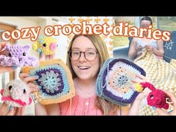 VLOG: A Week of Crochet! | designing 5 patterns, home updates, and new cozy furniture 🧸✨