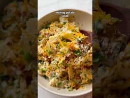 The ONLY BBQ side dish you’ll ever need 🥔🥗☀️ #veganrecipes #potatosalad #summerrecipes #bbqrecipe