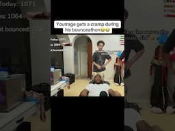 Yourrage gets a cramp during his bounceathon😭😭 #yourrage #yrg #faze