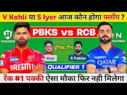 PBKS vs RCB 2025, PBKS vs RCB Fantasy Dream Team, PUNJAB vs BENGALURU Match Prediction