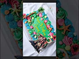 Moana sheet cake. 🌊🌸🏵🌷💐 #cakedesign #sheetcake #buttercreampiping #cakedesign #cakeshorts #cakeart