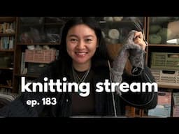 LOL new but old wip, this imager tweed is to die for // knitting stream #183