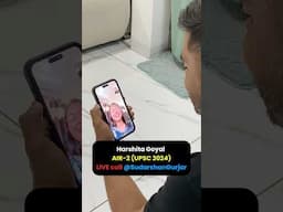 UPSC AIR 2 Harshita Goyal Video Call with Sudarshan Gurjar | UPSC RANK 2 | UPSC FINAL RESULTS 2024