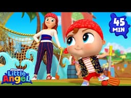 MINI GOLF BATTLE! | Little Angel and Cocomelon Nursery Rhymes