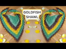How to Crochet the GOLDFISH Shawl: Beginner-Friendly Triangle Shawl Tutorial
