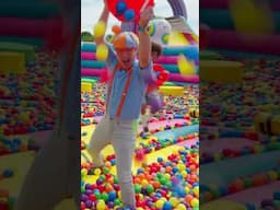 Blippi’s Giant Ball Pit Jump!  BIGGEST JUMP EVER 🎉 #Shorts #Blippi