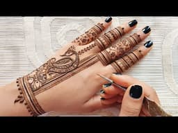 Easy mehndi design | Simple mehndi design back hand | Peacock mehndi design | Mehndi design | Mehndi