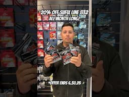 20% Off #Sufix 832 Braided Line!
