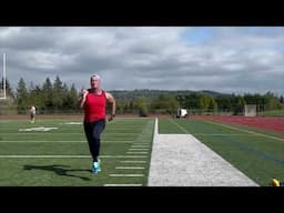 Officially as fast as the slowest NFL guys😜!
