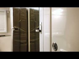 Closing the Bathroom Door | Oliver Travel Trailers