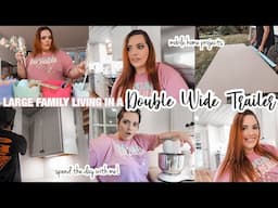 *NEW* mobile home updates + mobile home homemaking + day in the life | DOUBLE WIDE TRAILER LIVING!