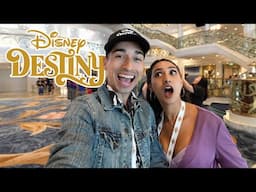 Sister's FIRST TIME On A Disney Cruise Ship & Tiana's Bayou Adventure! Disney Destiny First Look