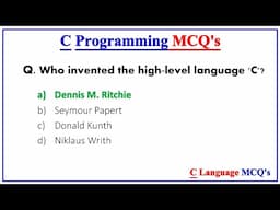 C MCQs | C MCQ Questions and Answers | Top 50 C Programming MCQs