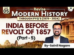 UPSC Modern History Revision Through PYQs (1979–2024) | India Before 1857 Revolt | Part 5 | StudyIQ