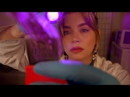 ASMR Detailed Scalp & Hair Exam w Foaming Treatment | Specimen Collecting, UV Light