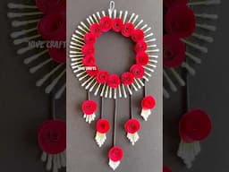 Amazing Cotton Buds Paper Wall Hanging #shorts #youtubeshorts #viralshort #wallhanging #papercraft