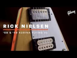 Rick Nielsen shows off his rare 1958 & 1959 Gibson Korina Flying Vs