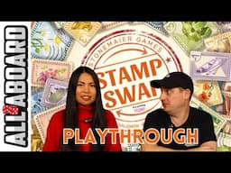 STAMP SWAP | Board Game | How to Play and Full 2-Player Playthrough