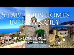 5 FABULOUS HOMES FOR SALE IN TUSA SICILY - From 6,000Euro - Total Projects to Move-in ready!
